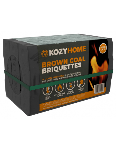 KOZYHOME REKORD BROWN COAL BRIQUETTE...