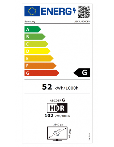 SAMSUNG CRYSTAL UHD 4K HDR SMART TV 43"