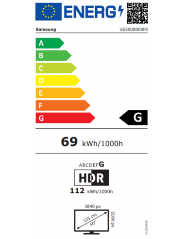 SAMSUNG U8000F CRYSTAL UHD SMART TV 50"