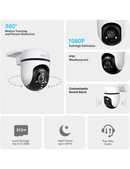 TAPO OUTDOOR PAN/TILT SECURITY WI-FI CAMERA