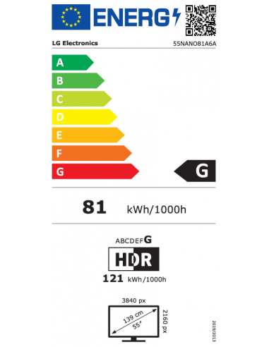 LG 55" NANOCELL AI NANO81 4K SMART TV