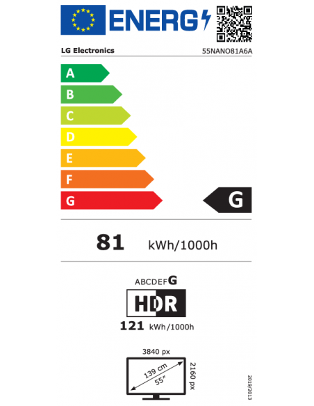LG 55" NANOCELL AI NANO81 4K SMART TV