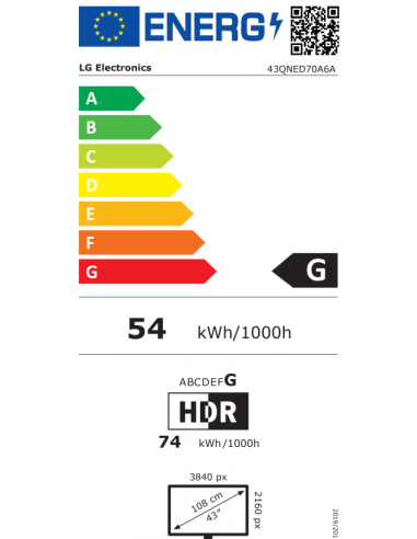 LG 43" QNED70 AI 4K SMART TV