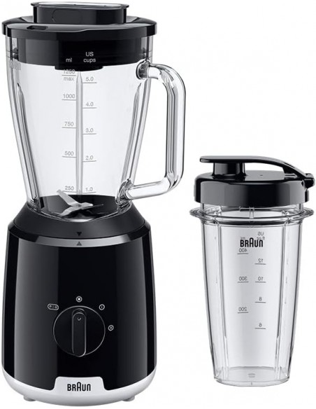 BRAUN 600WT GLASS BLENDER WITH SMOOTHIE CUP