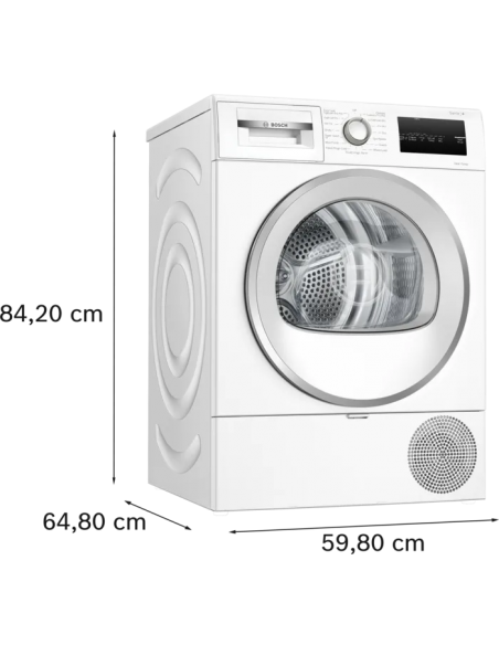 BOSCH S4  8KG HEAT PUMP TUMBLE DRYER - WHITE
