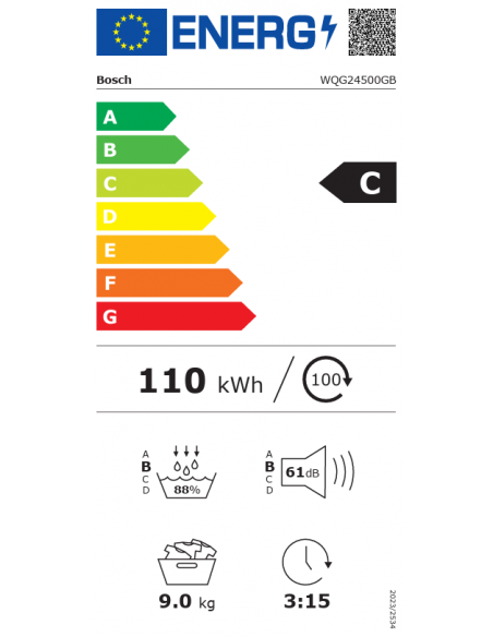 BOSCH SERIES 6 HEAT PUMP TUMBLE DRYER, 9 KG
