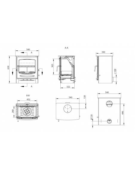 HENLEY SHERWOOD 12KW MULTI FUEL ECO STOVE
