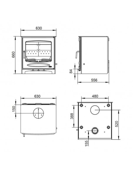 HENLEY SHERWOOD 21 ECO MULTI FUEL BOILER STOVE