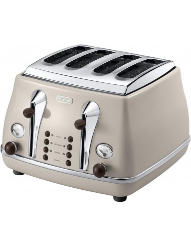DELONGHI ICONA VINTAGE TOASTER CREAM