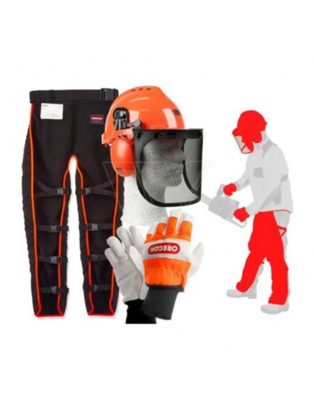 OREGON CHAINSAW SAFETY KIT GLOVES HELMET CHAPS