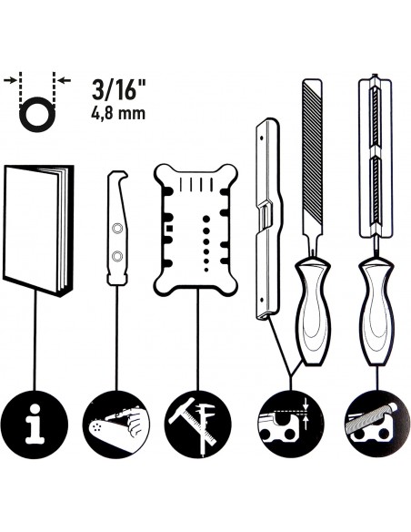 OREGON SHARPENING KIT (WITH POUCH) 3/16" 4.8MM