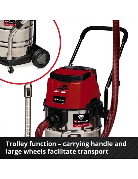 EINHELL TE-VC 36/30 30LSS PROFESSIONAL 30 LITRE STAINLESS STEEL WET AND DRY VACUUM