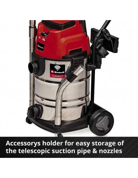 EINHELL TE-VC 36/30 30LSS PROFESSIONAL 30 LITRE STAINLESS STEEL WET AND DRY VACUUM