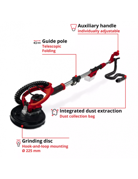 EINHELL TE-DW 18/225 225MM PROFESSIONAL DRYWALL SANDER BODY ONLY