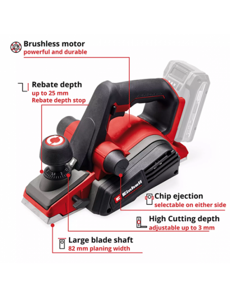 EINHELL TP-PL 18/3 18V 3MM PLANER BODY ONLY
