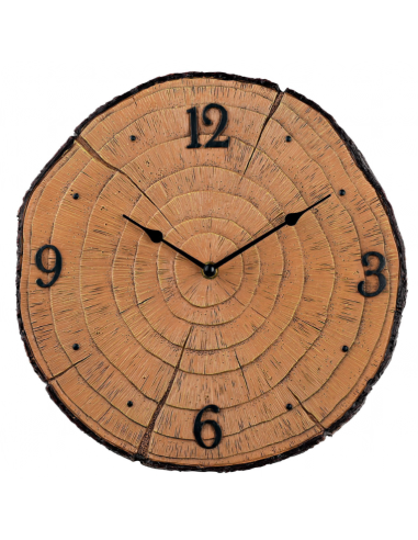 HOMETIME TREE LOG WALL CLOCK 32CM