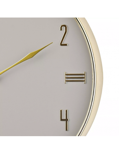 HOMETIME ROUND WALL CLOCK GREY & GOLD