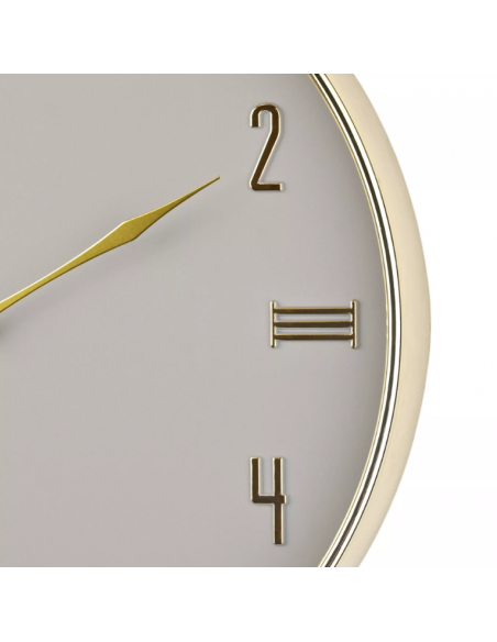 HOMETIME ROUND WALL CLOCK GREY & GOLD