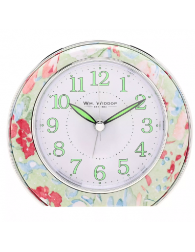 WM.WIDDOP QUARTZ ALARM CLOCK - GREEN...