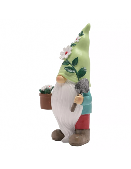 COUNTRY LIVING FLOWER GONK WITH POT FIGURINE