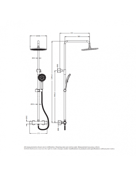 SONA  ALITA RAIN ROUND THERMOSTATIC SHOWER KIT CHROME