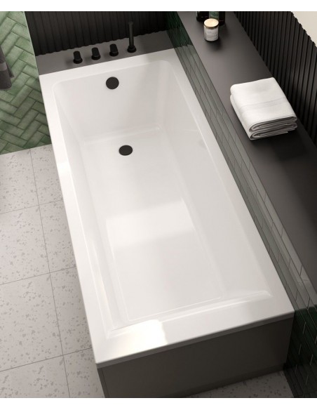 SONA CUBO SINGLE ENDED BATH 1700 X 800MM, WHITE