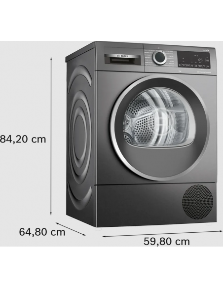 BOSCH SERIES 6 HEAT PUMP TUMBLE DRYER 9KG GRAPHITE