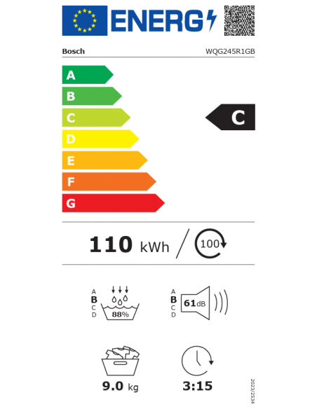 BOSCH SERIES 6 HEAT PUMP TUMBLE DRYER 9KG GRAPHITE