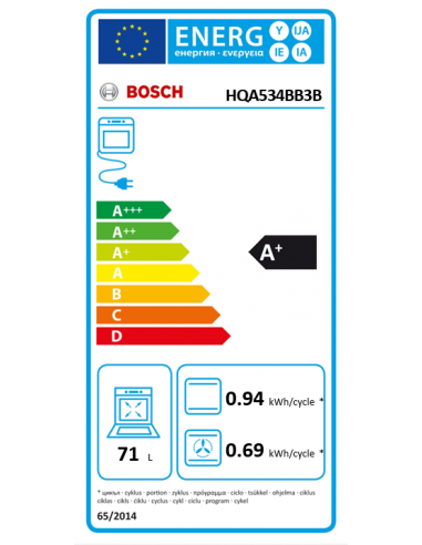 BOSCH SERIES 4 BUILT IN SINGLE OVEN...