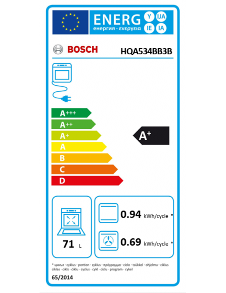 BOSCH SERIES 4 BUILT IN SINGLE OVEN BLACK