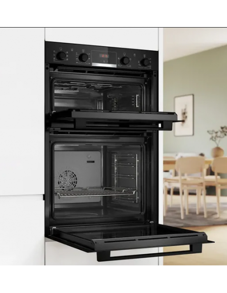 BOSCH SERIES 4 BUILT-IN DOUBLE OVEN BLACK