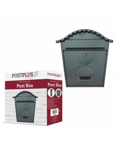 POSTPLUS TRADITIONAL POST BOX GREY