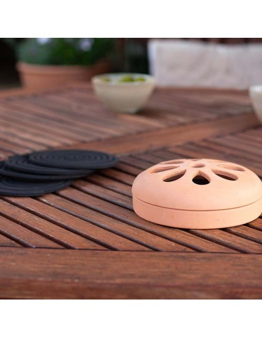 TERRACOTTA CITRONELLA COIL CADDY