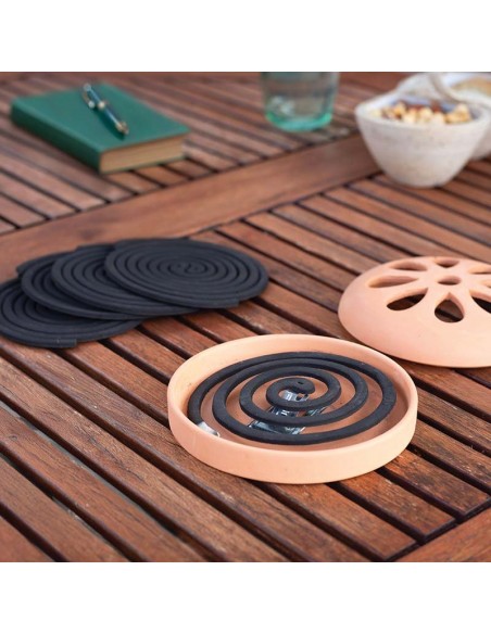 TERRACOTTA CITRONELLA COIL CADDY