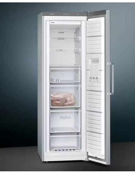 SIEMENS FROST FREE LARDER FREEZER STAINLESS STEEL 186 X 60CM