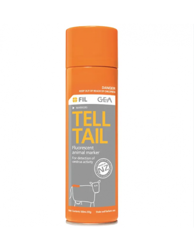 FIL TELL TAIL SPRAY ON PAINT ORANGE...