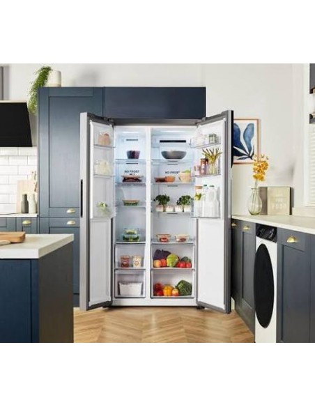 HAIER AMERICAN FRIDGE FREEZER SILVER