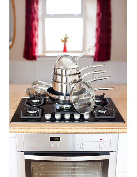 STELLAR PROFILE 5 PIECE DRAINING COOKWARE SET