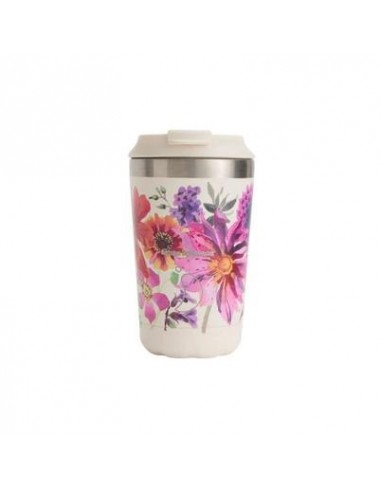 CHILLYS 340ML COFFEE CUP GARDEN FLOWERS