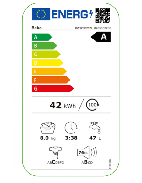 BEKO FREESTANDING 8KG 1200RPM WASHING MACHINE