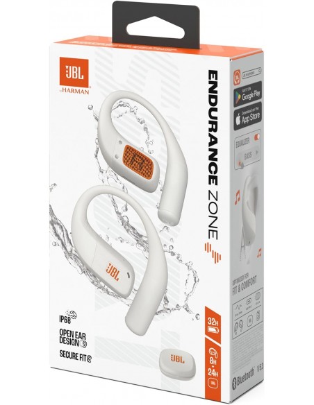 JBL ENDURANCE ZONE TRUE-WIRELESS SPORT EARBUDS - WHITE