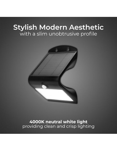 LUCECO SOLAR GUARDIAN PIR WALL LIGHT...