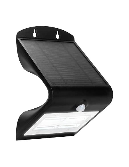 LUCECO SOLAR GUARDIAN PIR WALL LIGHT BLACK 3.2W