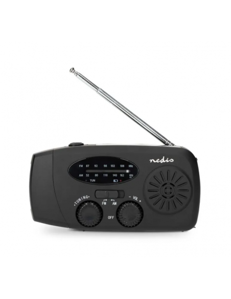 EMERGENCY CRANK / SOLAR FM/AM RADIO