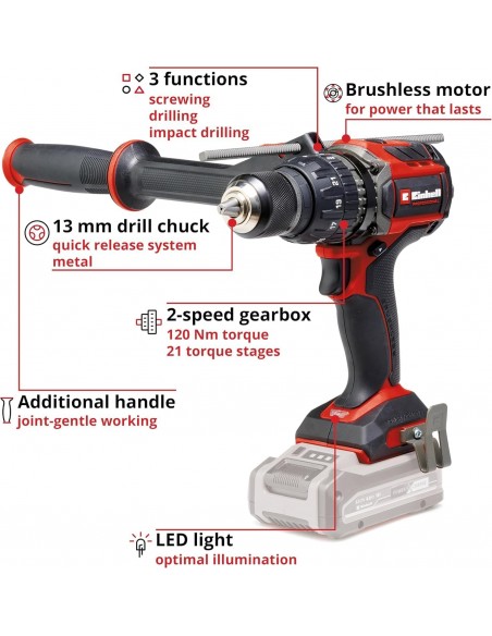 EINHELL TP-CD 18/120 120NM COMBI DRILL BODY ONLY