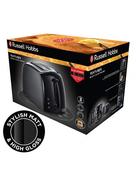 RUSSELL HOBBS TEXTURES 2 SLICE TOASTER
