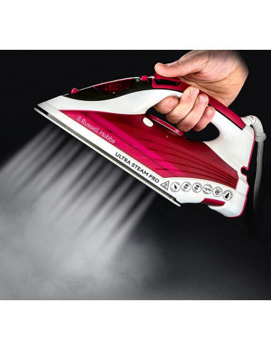 RUSSELL HOBBS 2600W STEAM IRON - RED