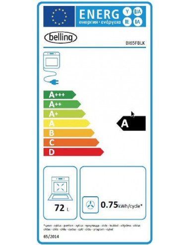 BELLING SINGLE OVEN BLACK
