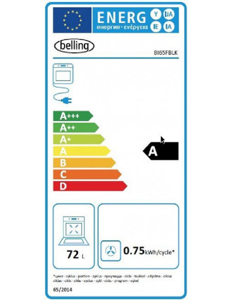 BELLING SINGLE OVEN BLACK