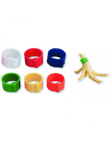 POULTRY LEG RING BAND SPIRAL GREEN...